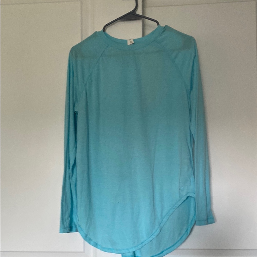 Aqua Long Sleeve Women's Top
